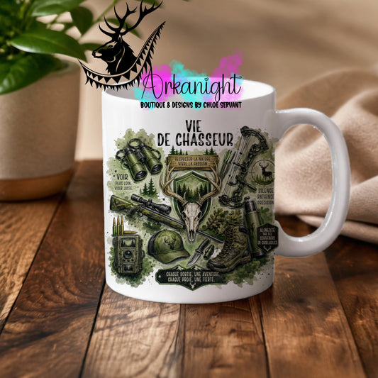 Tasse en céramique sur commande - Collection Occupation & Passion ♡ Vie de chasseur