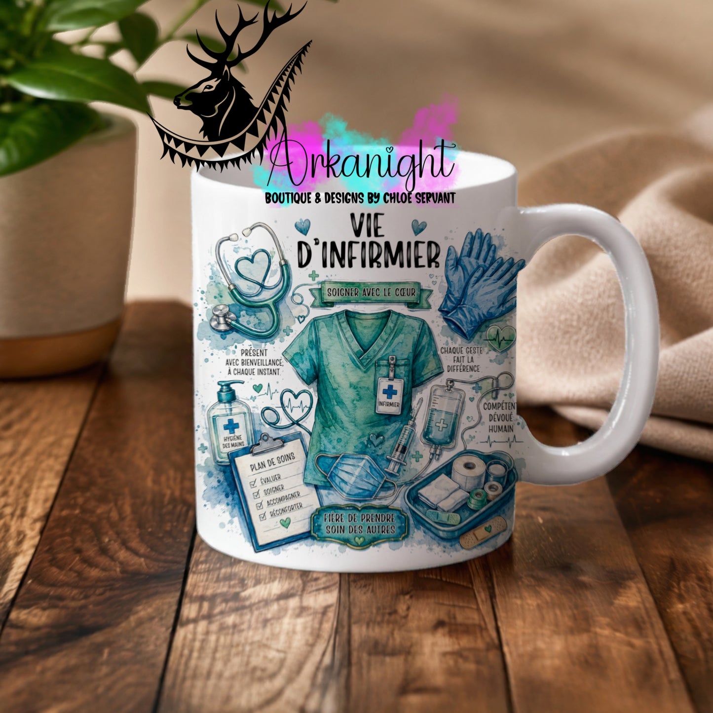 Tasse en céramique sur commande - Collection Occupation & Passion ♡ Vie d'infirmier