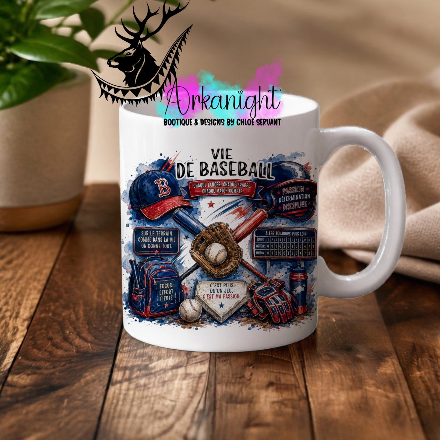 Tasse en céramique sur commande - Collection Occupation & Passion ♡ Vie de Baseball