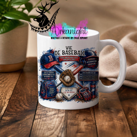 Tasse en céramique sur commande - Collection Occupation & Passion ♡ Vie de Baseball