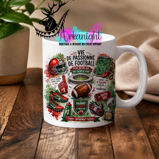 Tasse en céramique sur commande - Collection Occupation & Passion ♡ Passionné de Football