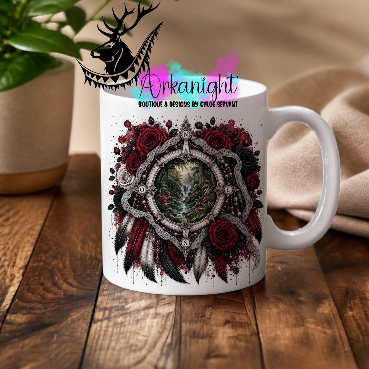 Numérique - Tasse en céramique - Collection Boho 2026 ♡ Rose des vents ♡ Jungle
