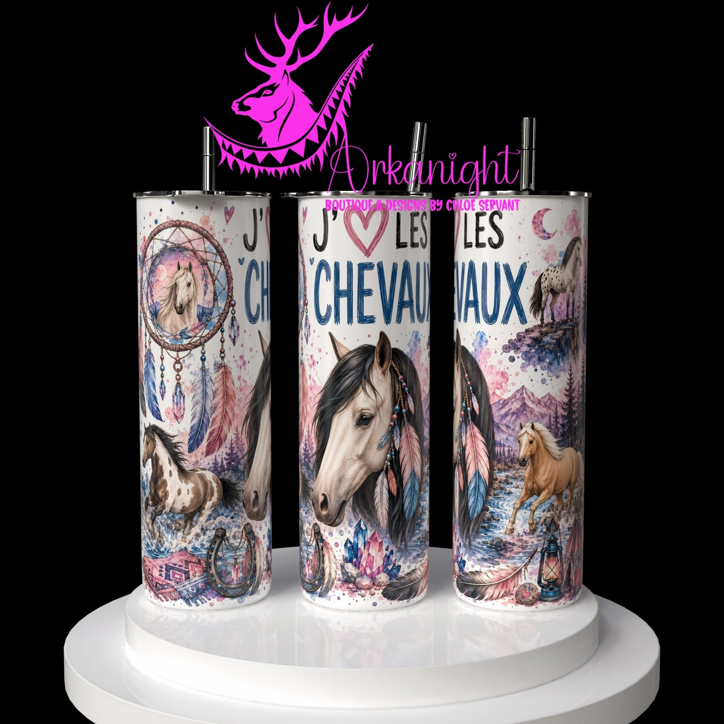 Gourde sur commande ♡ Collection Boho 2026 ♡ Animaux ♡ Chevaux
