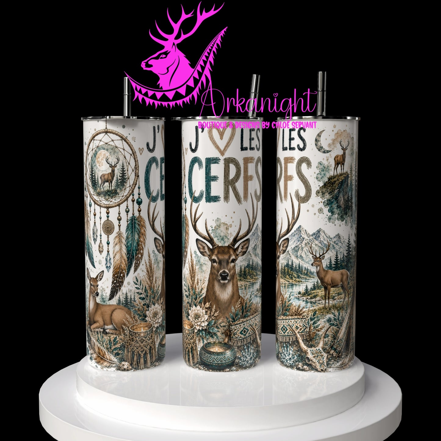Gourde sur commande ♡ Collection Boho 2026 ♡ Animaux ♡ Cerfs