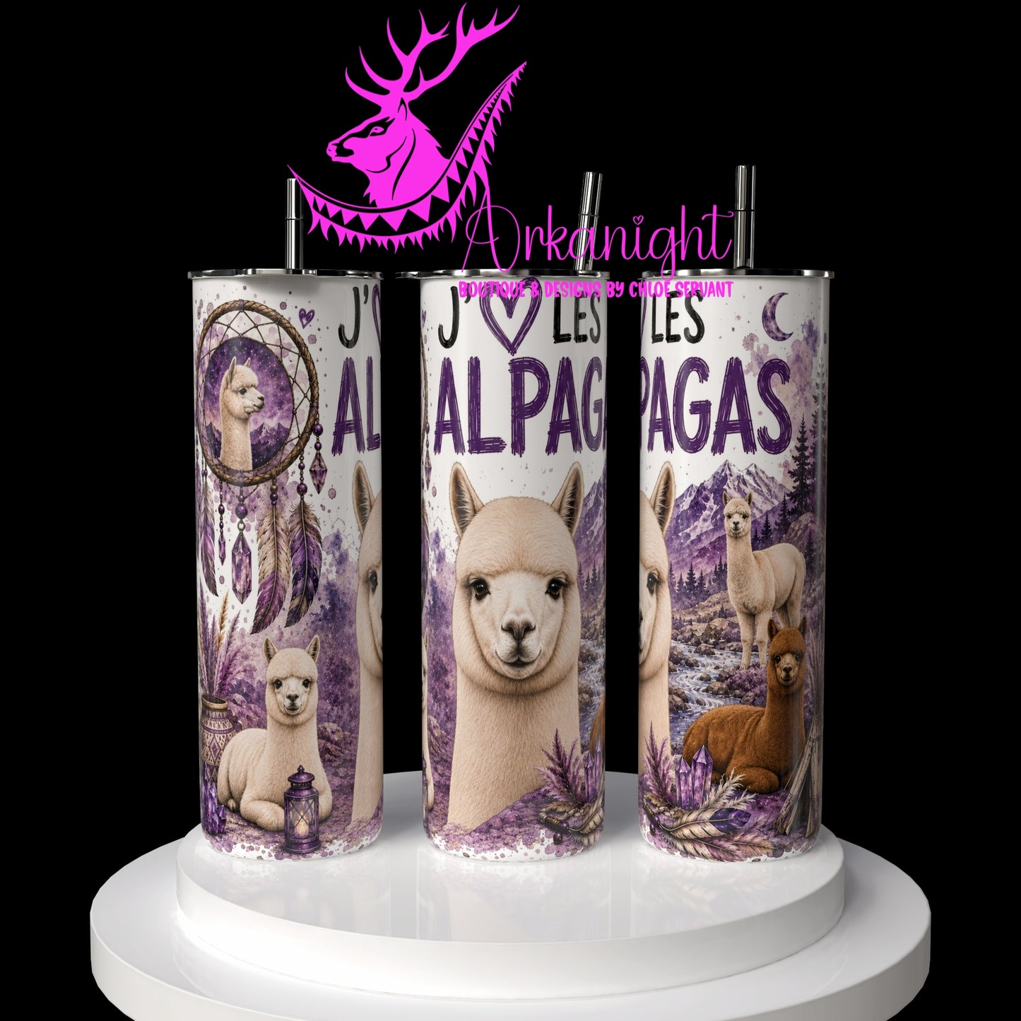 Gourde sur commande ♡ Collection Boho 2026 ♡ Animaux ♡ Alpagas