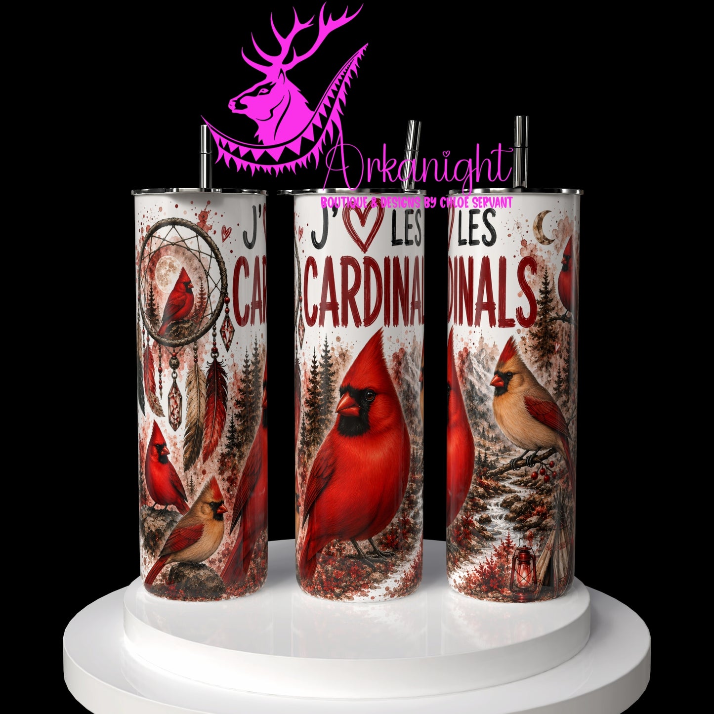 Gourde sur commande ♡ Collection Boho 2026 ♡ Animaux ♡ Cardinals