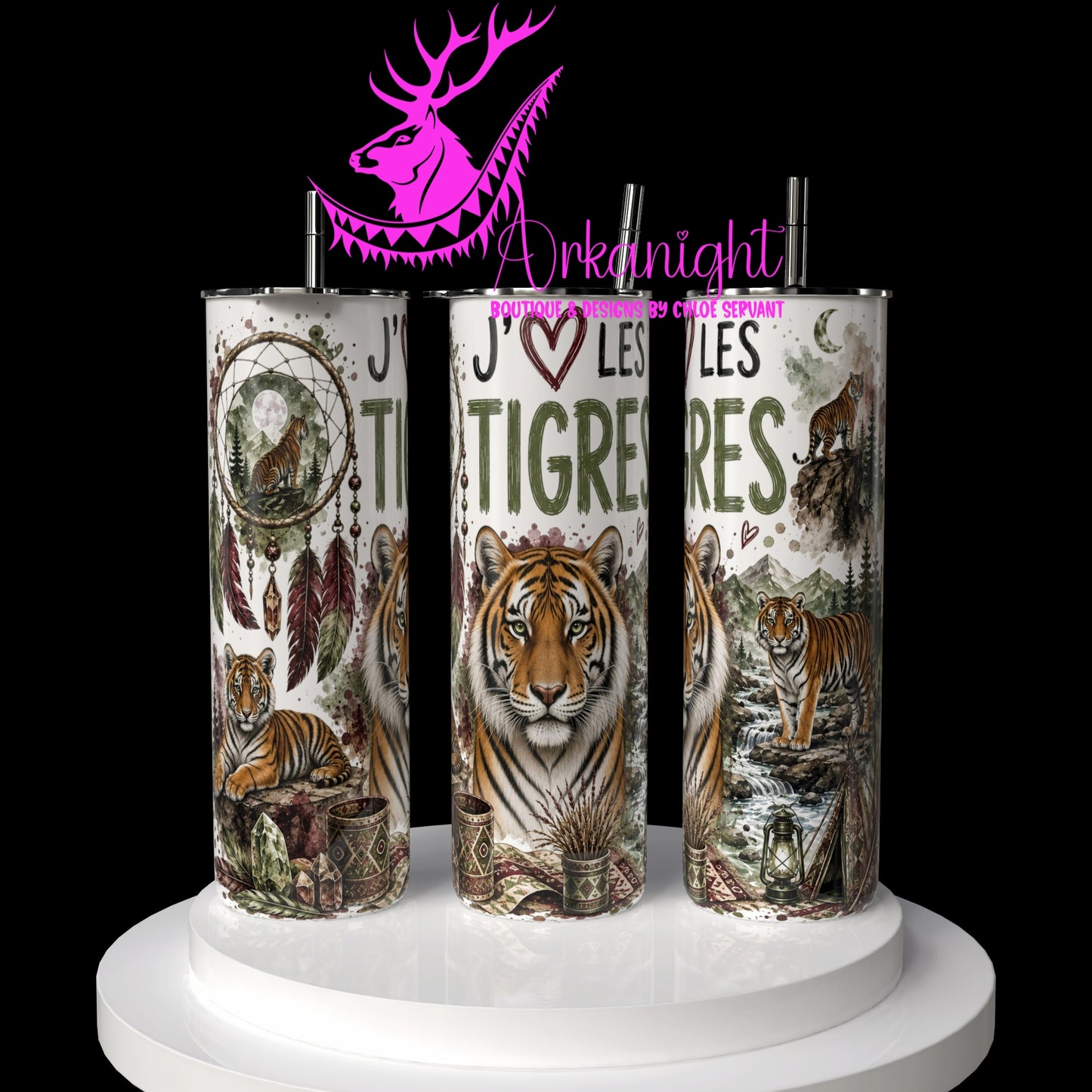 Gourde sur commande ♡ Collection Boho 2026 ♡ Animaux ♡ Tigres