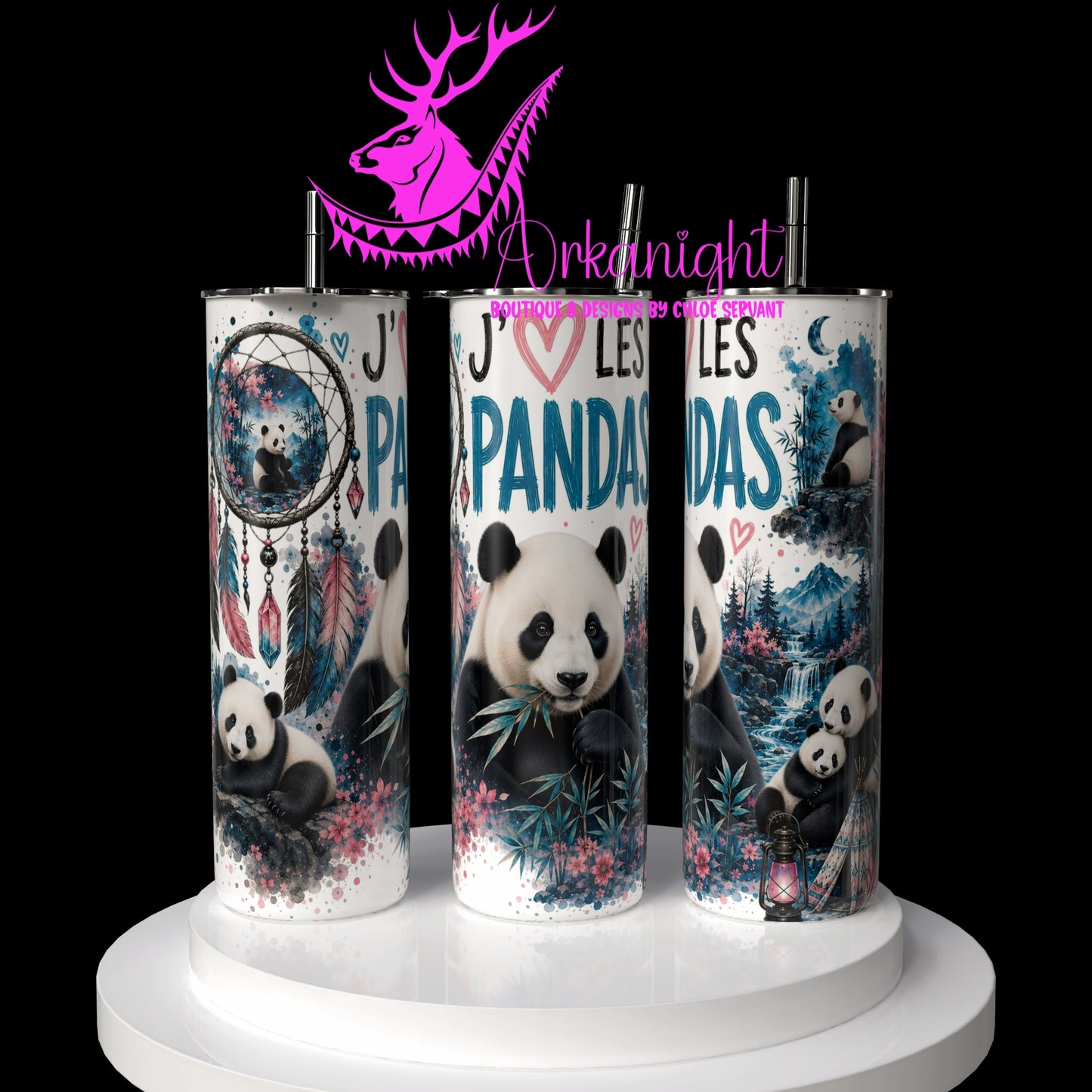 Gourde sur commande ♡ Collection Boho 2026 ♡ Animaux ♡ Pandas