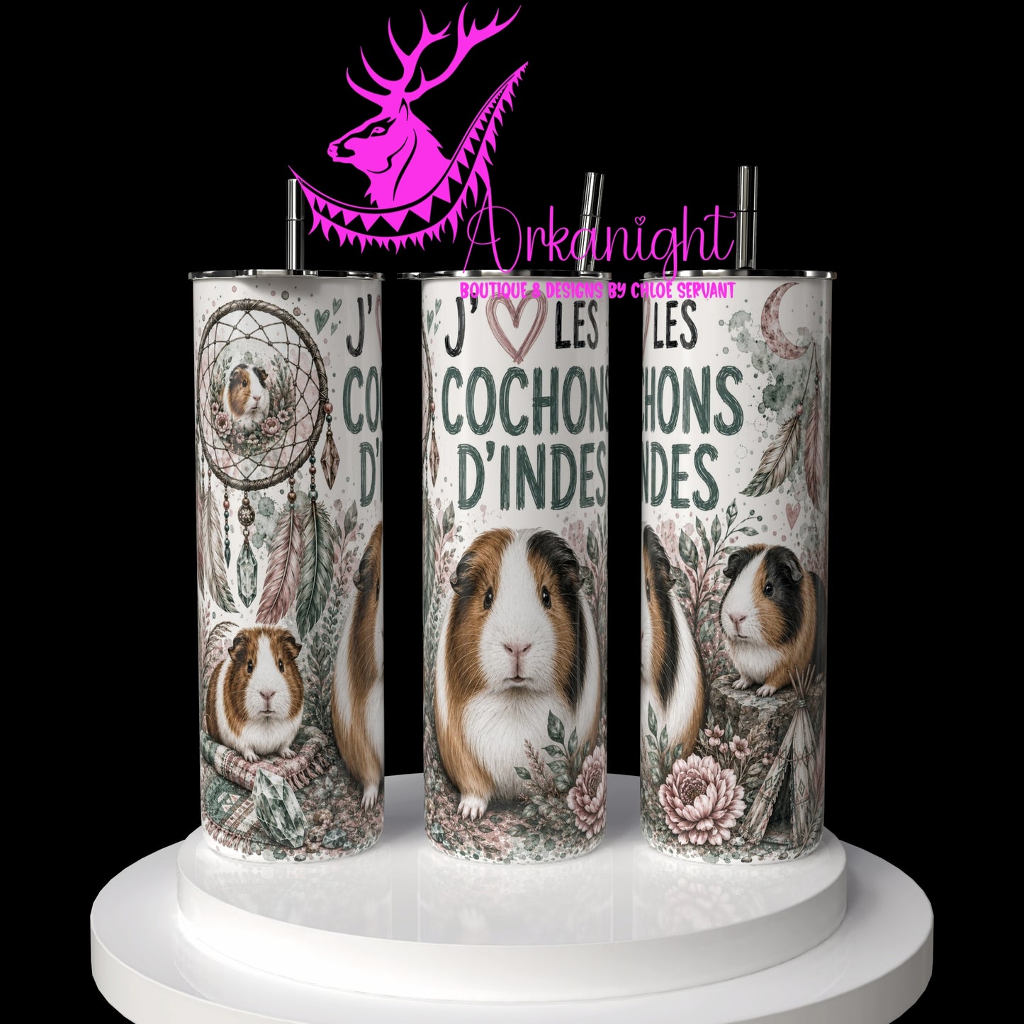 Gourde sur commande ♡ Collection Boho 2026 ♡ Animaux ♡ Cochons d'indes