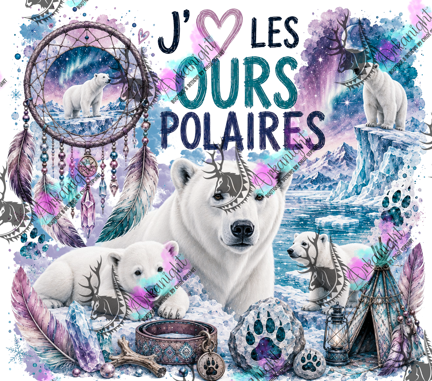 Numérique ♡Collection Boho 2026 ♡ Animaux ♡ Ours Polaires