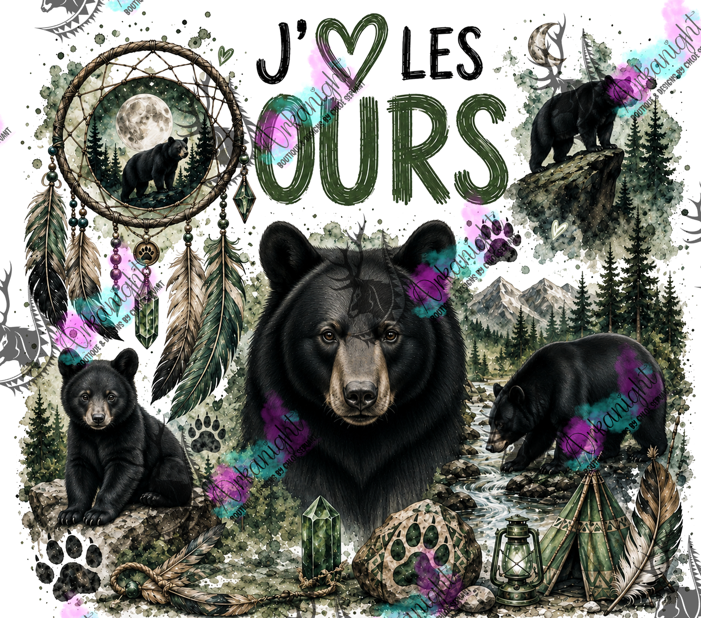 Numérique ♡Collection Boho 2026 ♡ Animaux ♡ Ours