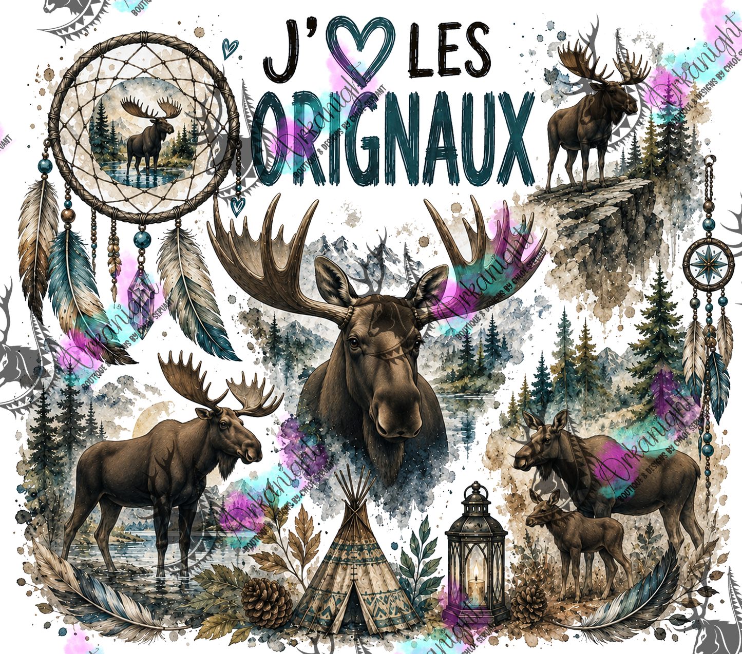 Numérique ♡Collection Boho 2026 ♡ Animaux ♡ Orignaux