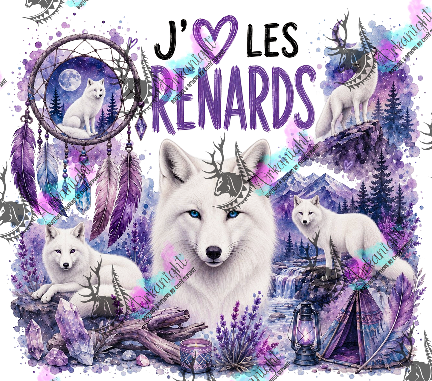 Numérique ♡Collection Boho 2026 ♡ Animaux ♡ Renards Blancs