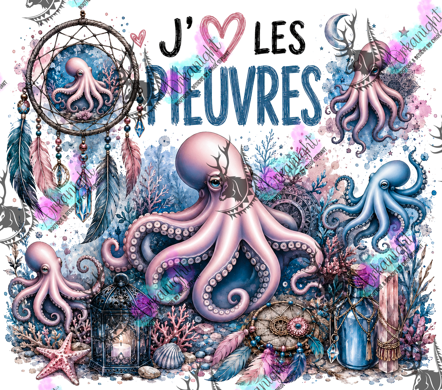 Numérique ♡Collection Boho 2026 ♡ Animaux ♡ Pieuvres