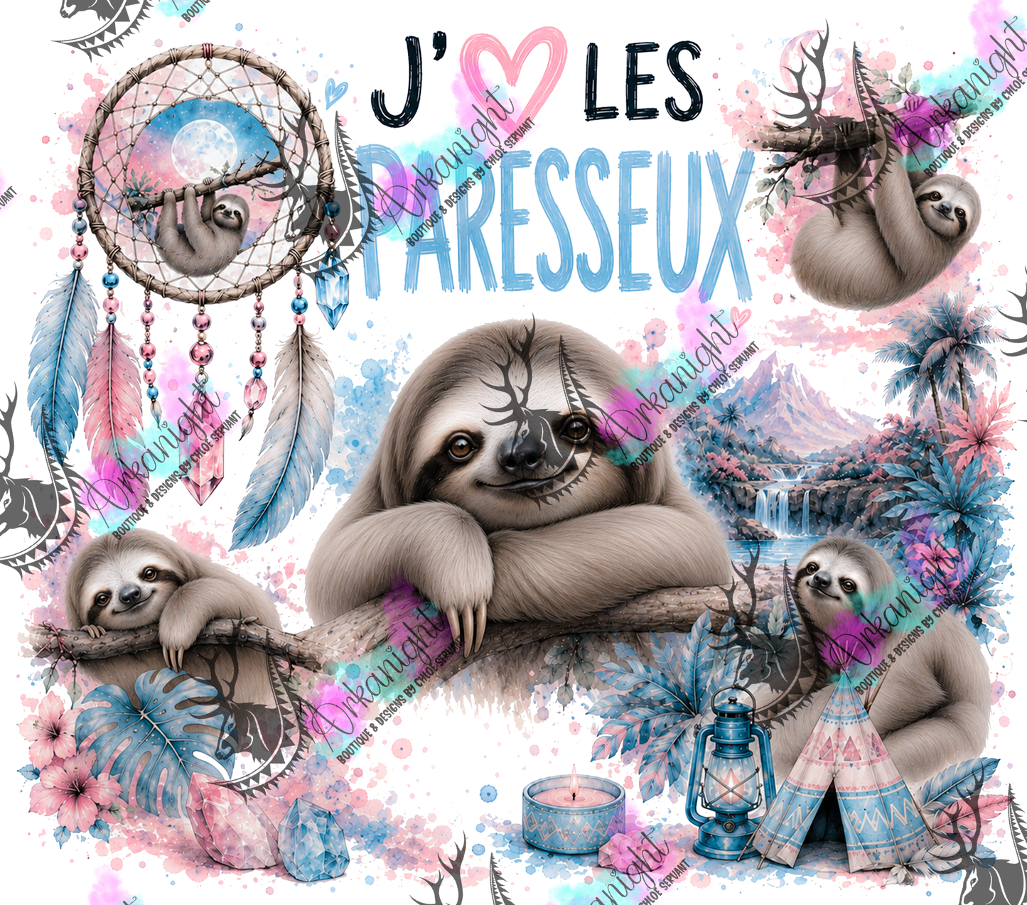 Numérique ♡Collection Boho 2026 ♡ Animaux ♡ Paresseux