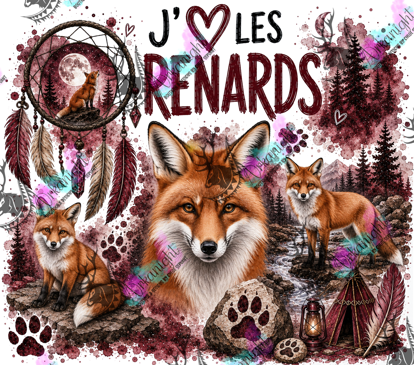 Numérique ♡Collection Boho 2026 ♡ Animaux - Renards