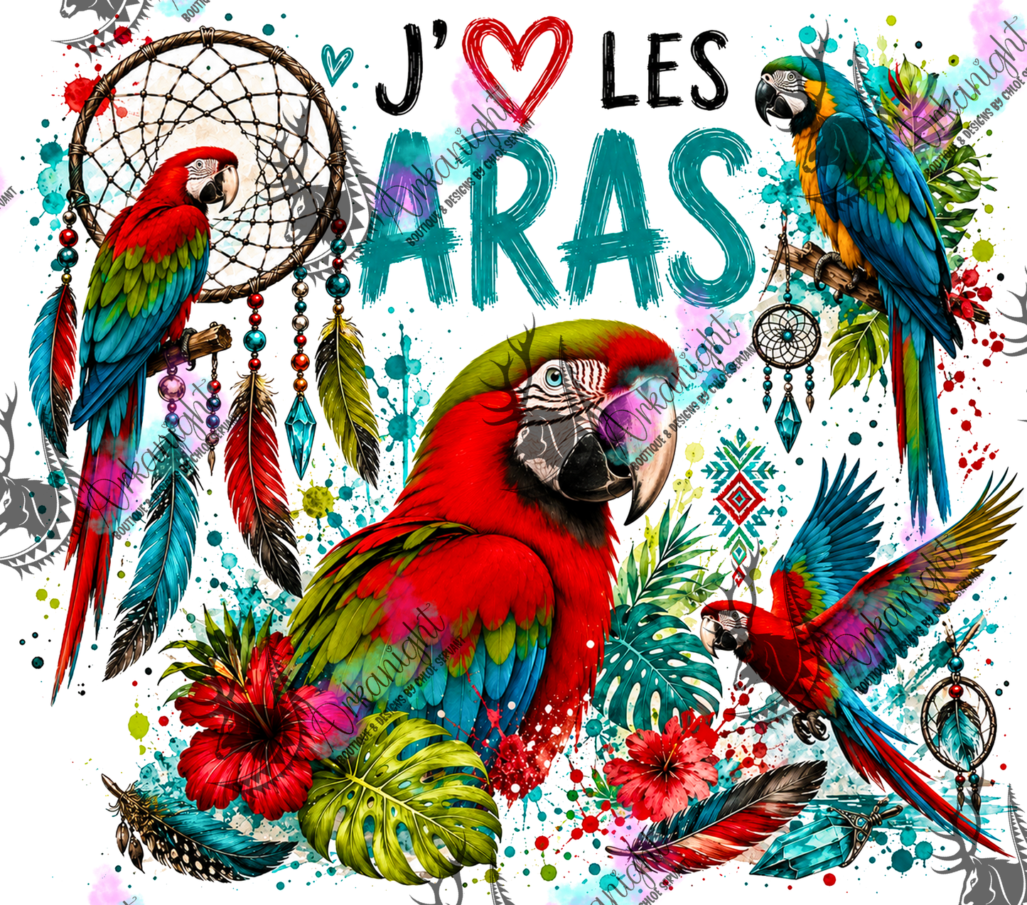 Numérique ♡Collection Boho 2026 ♡ Animaux - Aras