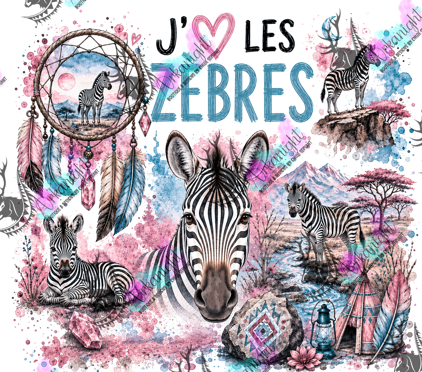 Numérique ♡Collection Boho 2026 ♡ Animaux - Zèbres