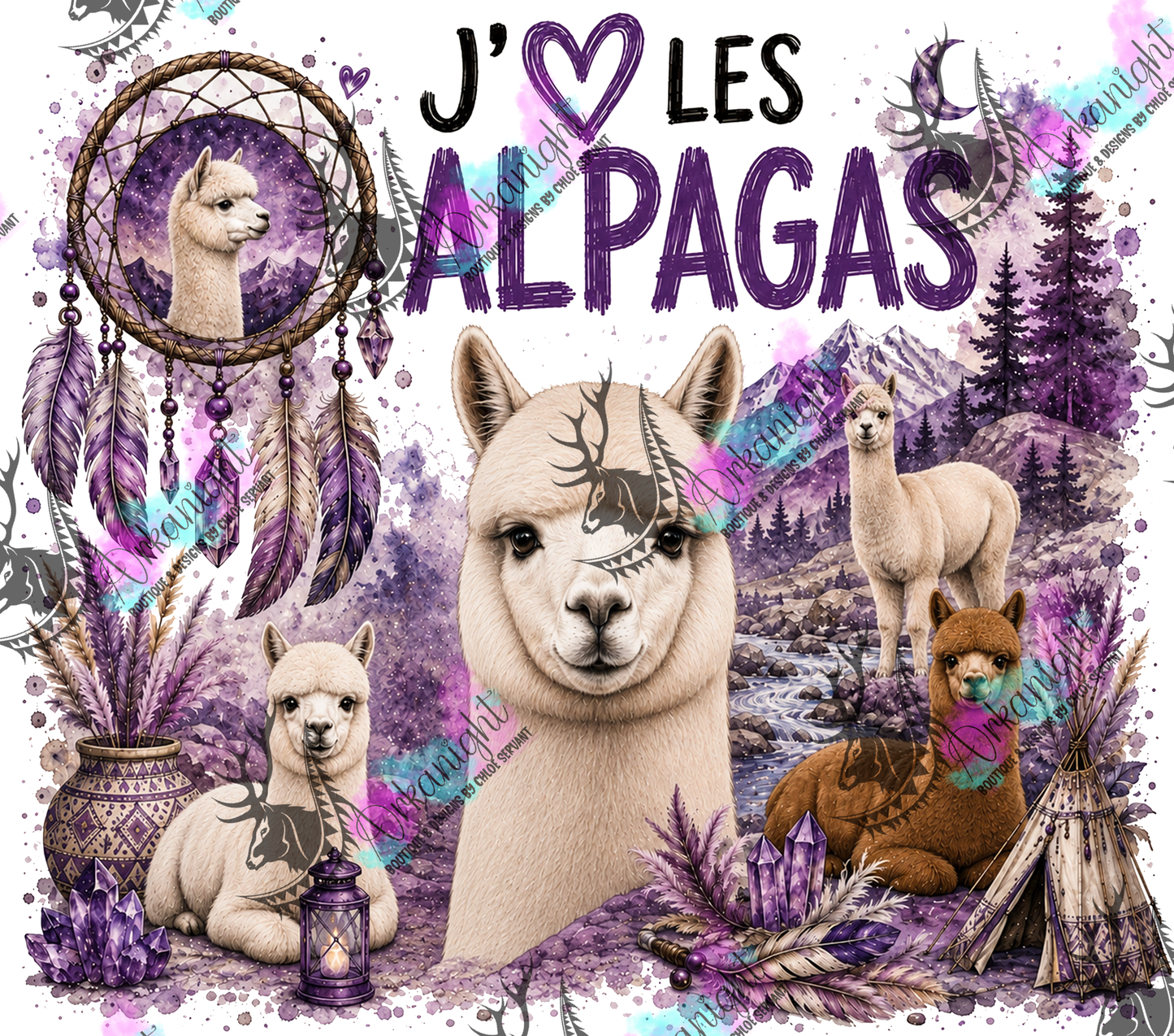 Numérique ♡Collection Boho 2026 ♡ Animaux - Alpagas