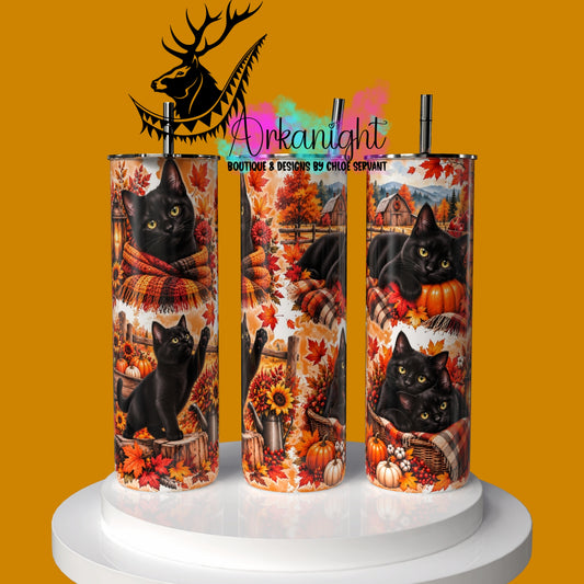 Gourde sur commande ♡ Collection Automne 2026 ♡ Chat Noir