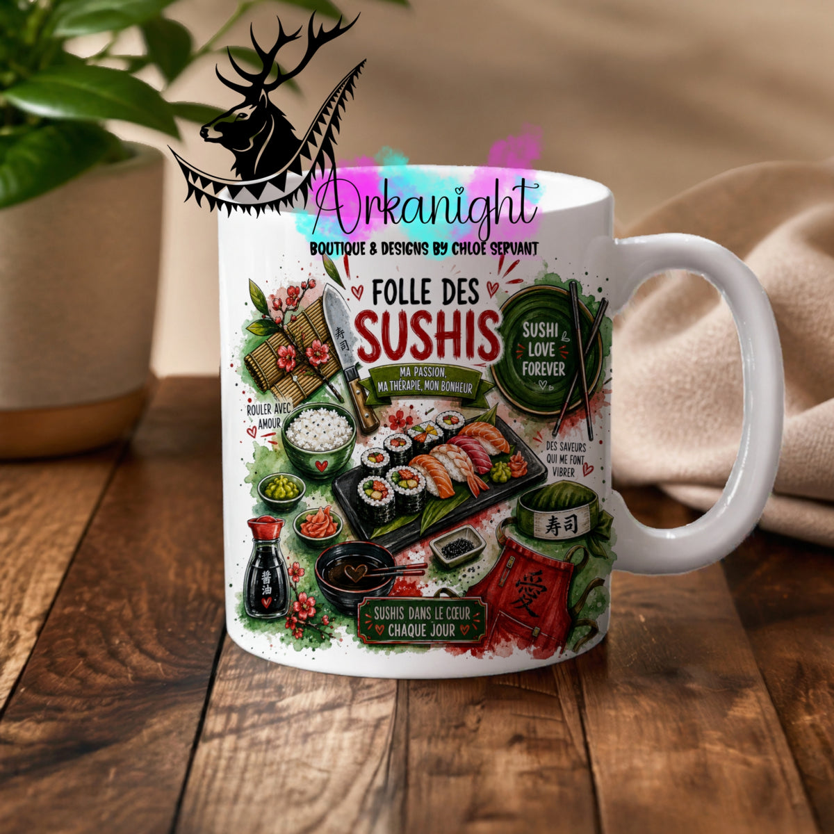 Numérique - Tasse en céramique - Collection Occupation & Passion ♡ Folle des Sushis