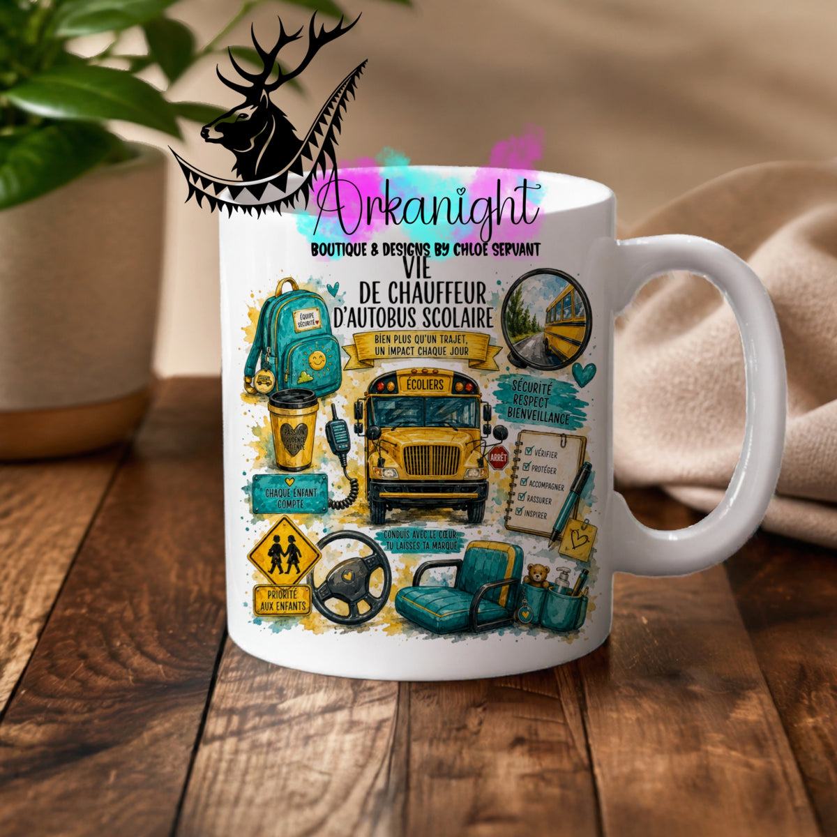 Numérique - Tasse en céramique - Collection Occupation & Passion ♡ Vie de Chauffeur d'autobus