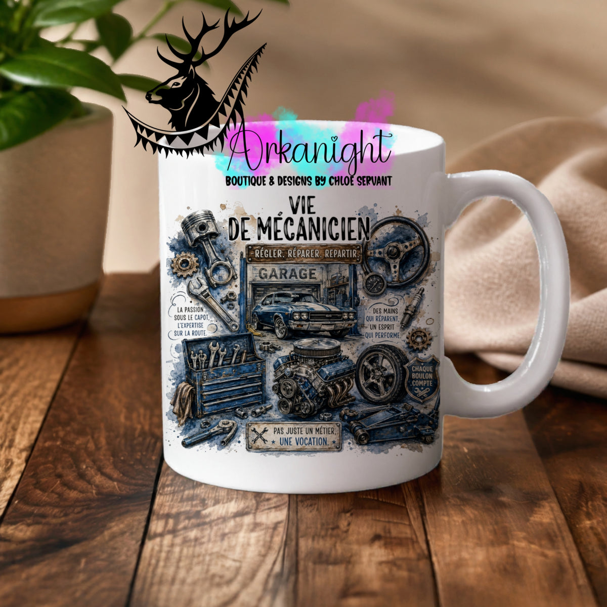 Numérique - Tasse en céramique - Collection Occupation & Passion ♡ Vie de Mécanicien