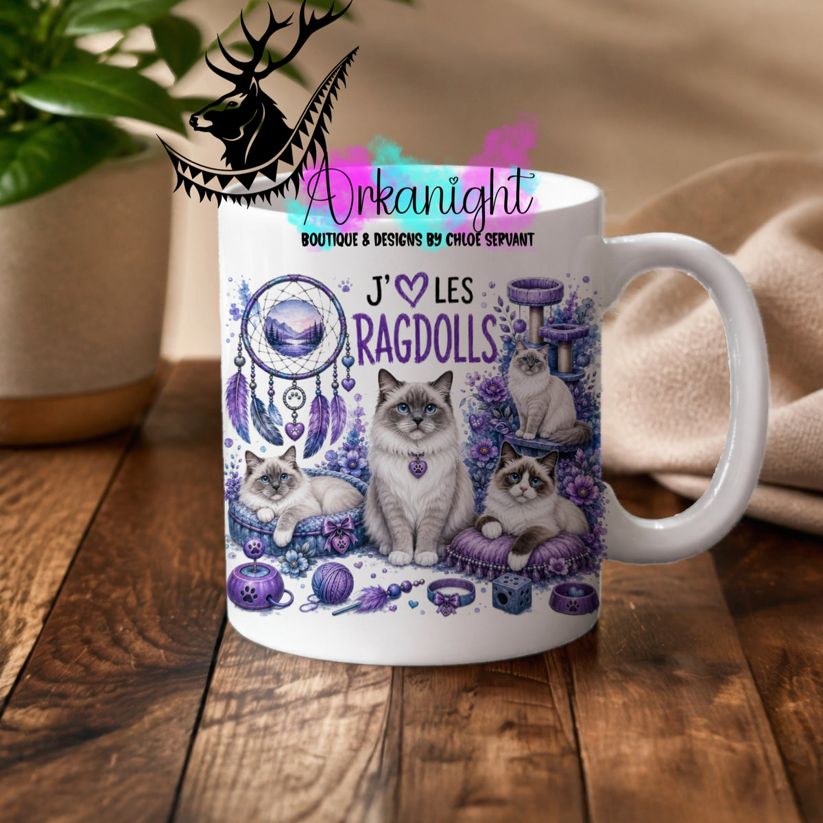 Numérique - Tasse en céramique - Collection Boho 2026 ♡ Chats ♡ Ragdolls