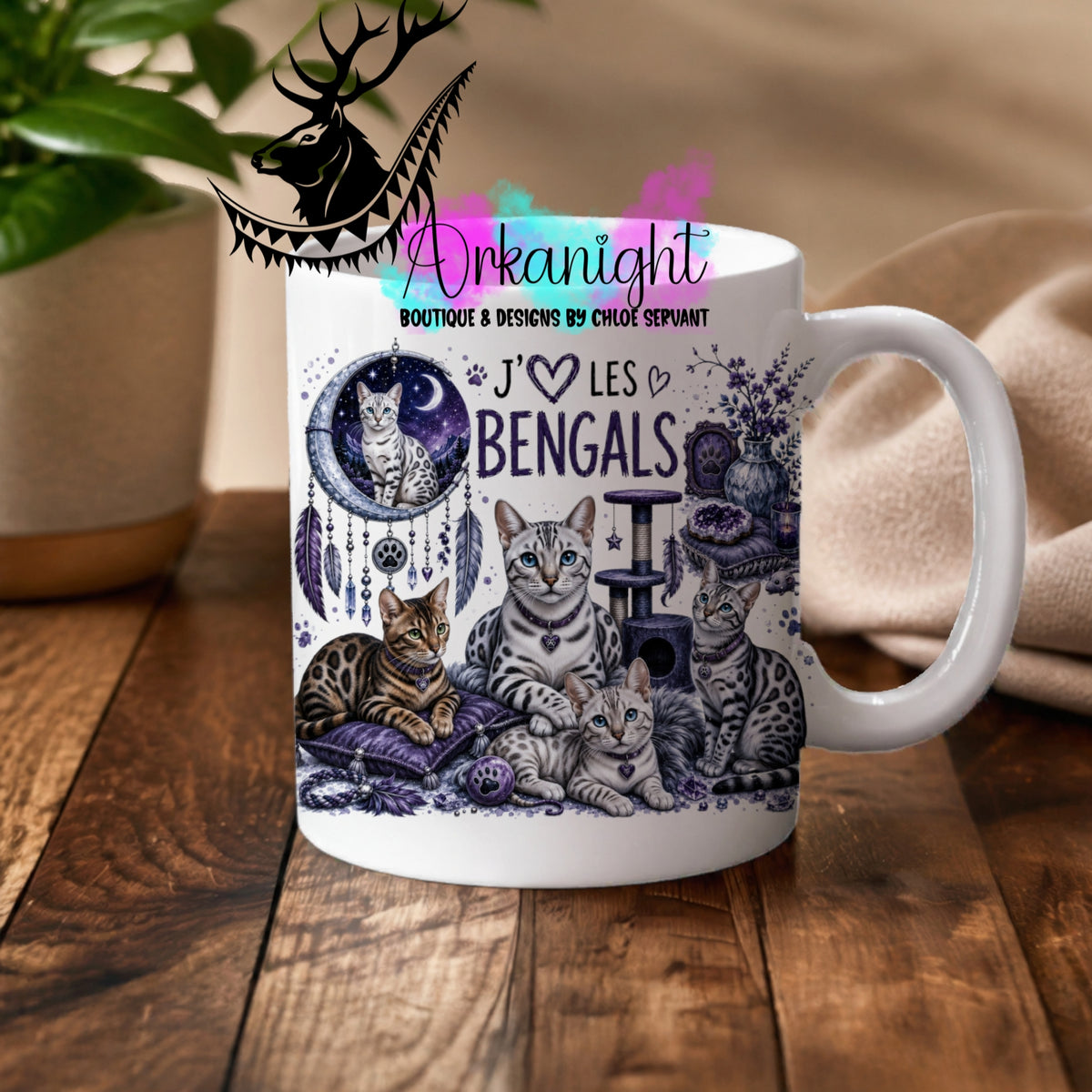 Tasse en céramique sur commande - Collection Boho 2026 ♡ Chats ♡ Bengals