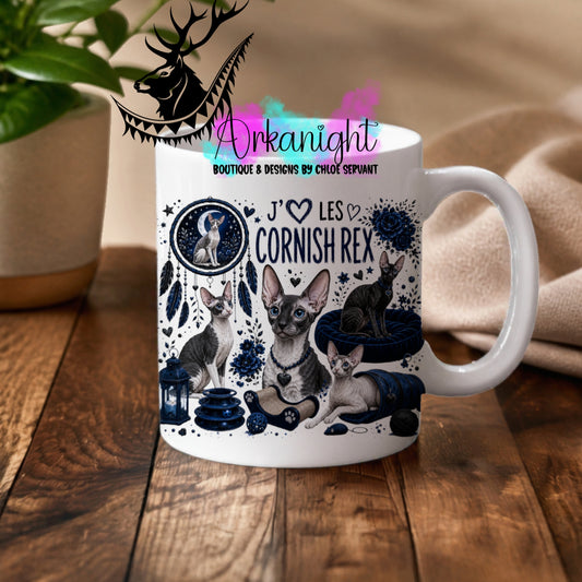 Tasse en céramique sur commande - Collection Boho 2026 ♡ Chats ♡ Cornish Rex