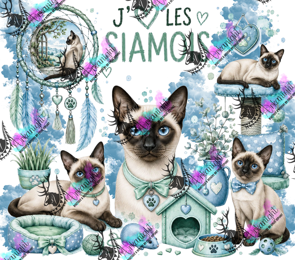 Numérique ♡Collection Boho 2026 ♡ Chats ♡ Siamois