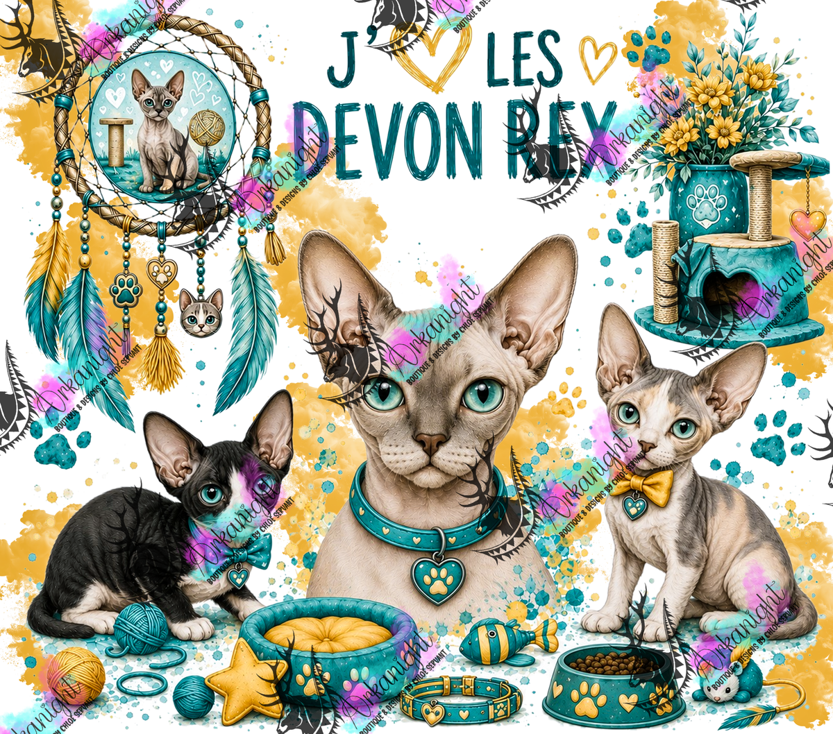 Numérique ♡Collection Boho 2026 ♡ Chats ♡ Devon Rex