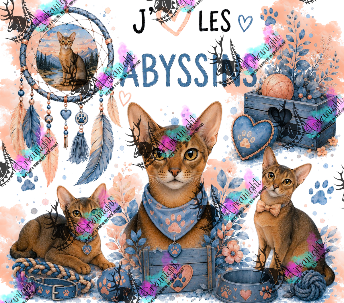 Numérique ♡Collection Boho 2026 ♡ Chats ♡ Abyssins
