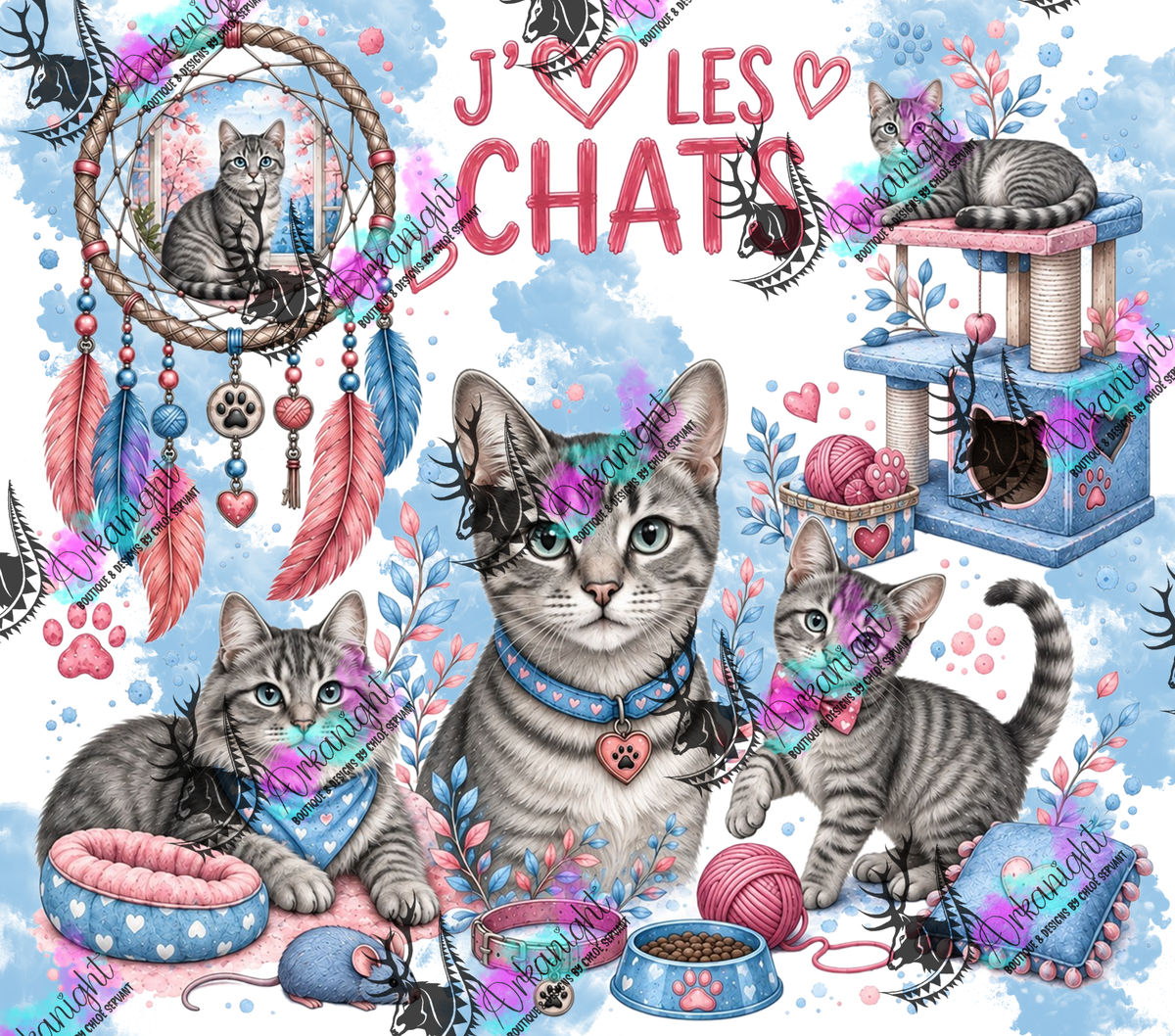 Numérique ♡Collection Boho 2026 ♡ Chats ♡ Tabbie Gris