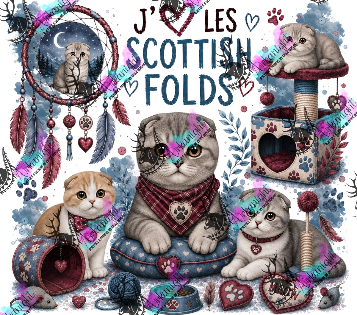 Numérique ♡Collection Boho 2026 ♡ Chats ♡ Scottish fold