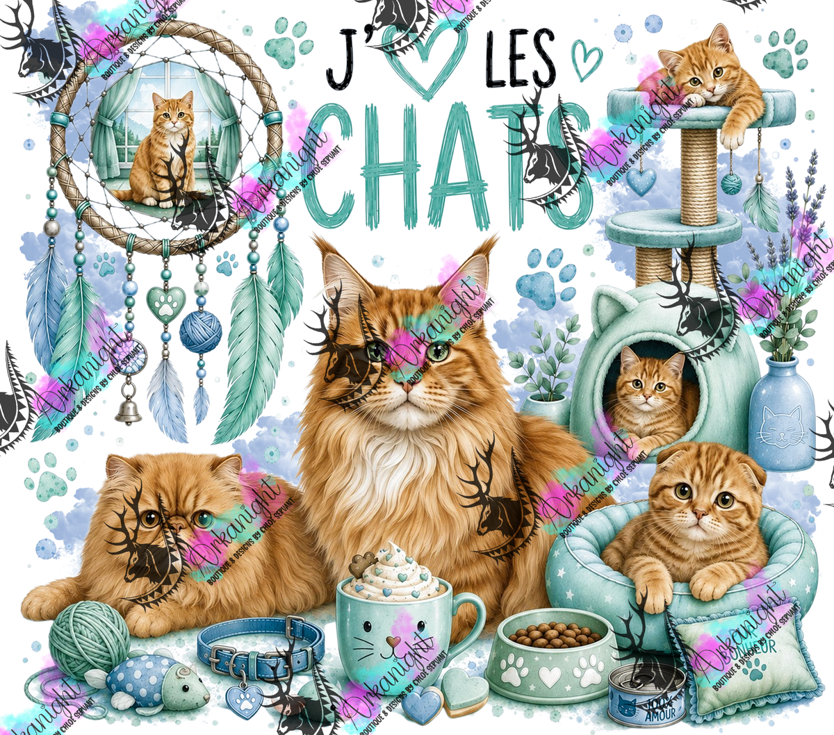 Numérique ♡Collection Boho 2026 ♡ Chats ♡ Roux