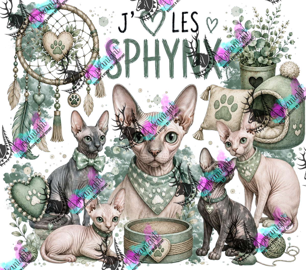 Numérique ♡Collection Boho 2026 ♡ Chats ♡ Sphynx