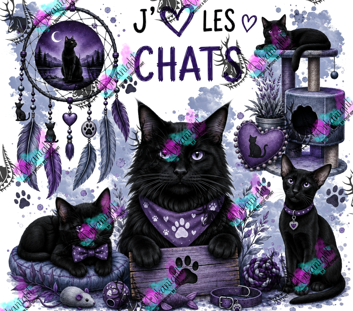 Numérique ♡Collection Boho 2026 ♡ Chats ♡ Noir