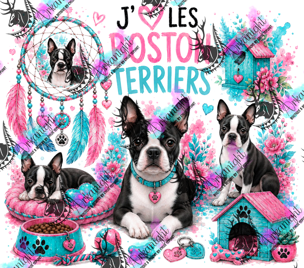 Numérique ♡Collection Boho 2026 ♡ Chiens ♡ Boston terrier