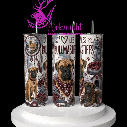 Gourde sur commande ♡ Collection Boho 2026 ♡ Chiens ♡ Bullmastiffs