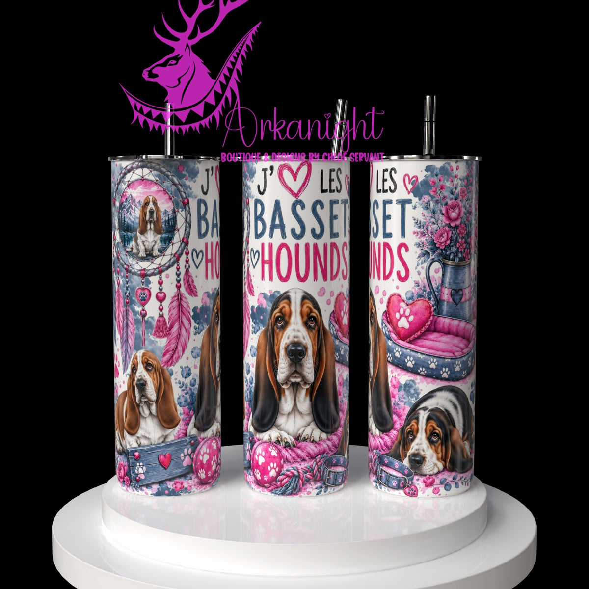 Gourde sur commande ♡ Collection Boho 2026 ♡ Chiens ♡ Basset Hound