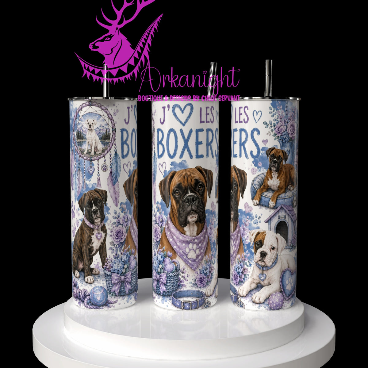 Gourde sur commande ♡ Collection Boho 2026 ♡ Chiens ♡ Boxers