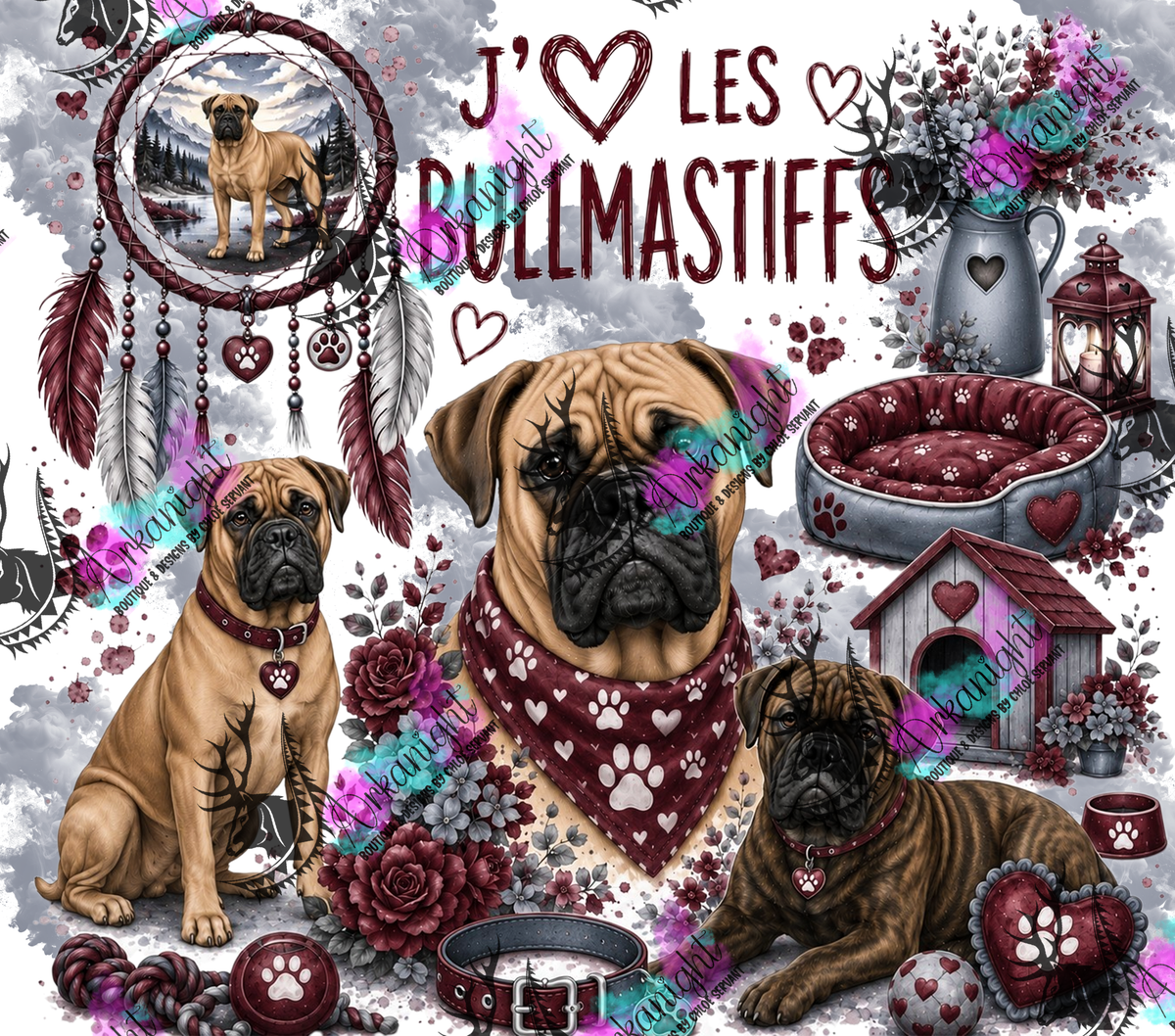 Numérique ♡Collection Boho 2026 ♡ Chiens ♡ Bullmastiffs