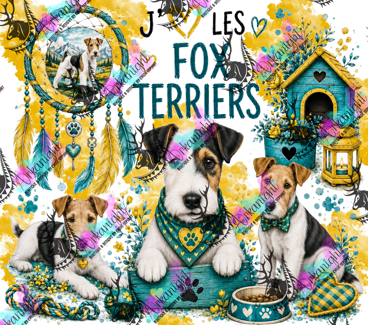 Numérique ♡Collection Boho 2026 ♡ Chiens ♡ Fox Terriers