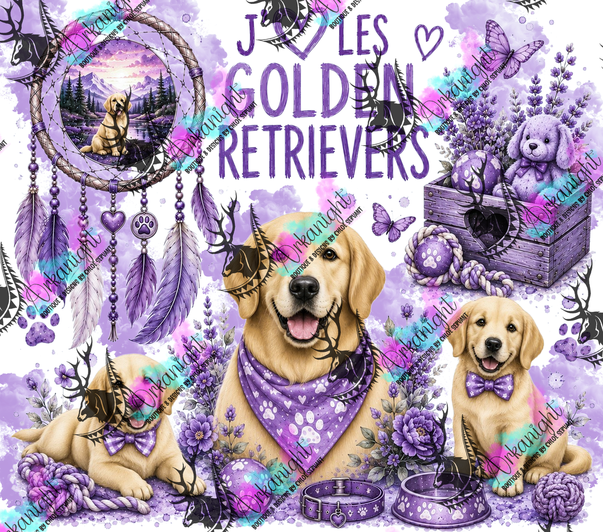 Numérique ♡Collection Boho 2026 ♡ Chiens ♡ Golden Retriever