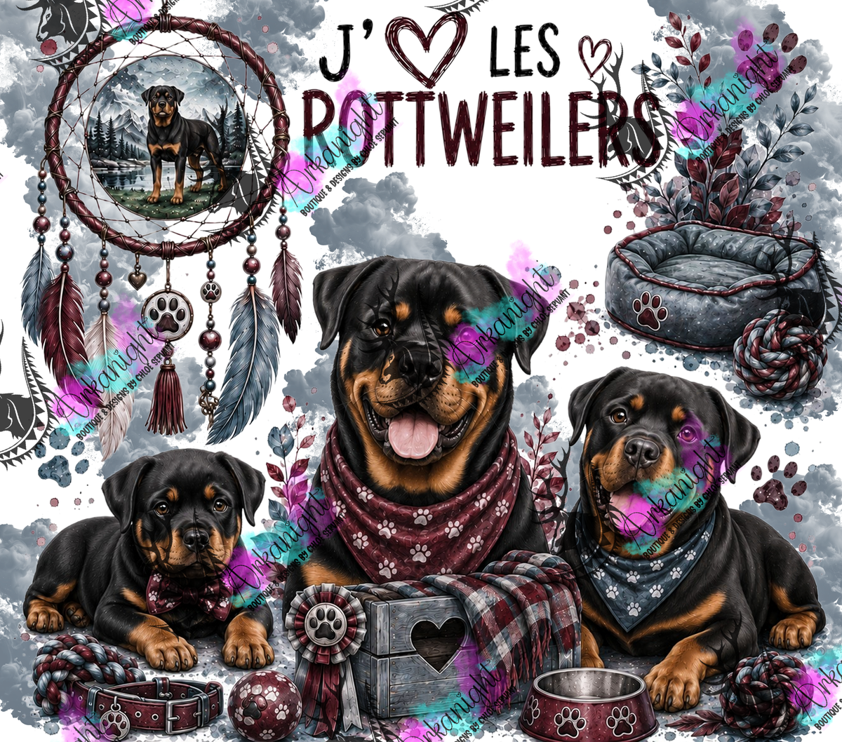 Numérique ♡Collection Boho 2026 ♡ Chiens ♡ Rottweilers