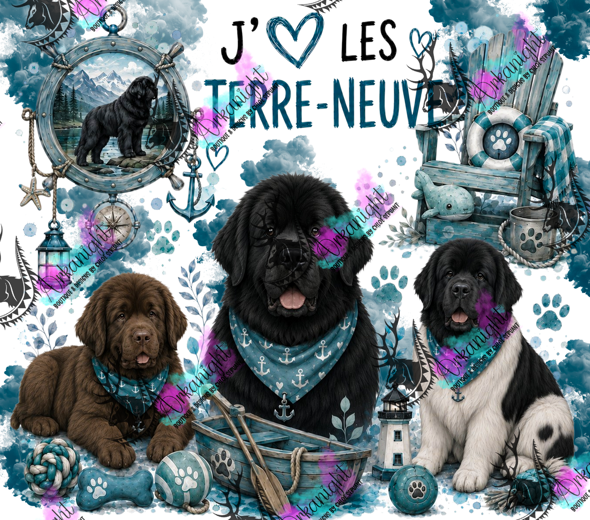 Numérique ♡Collection Boho 2026 ♡ Chiens ♡ Terre-Neuve