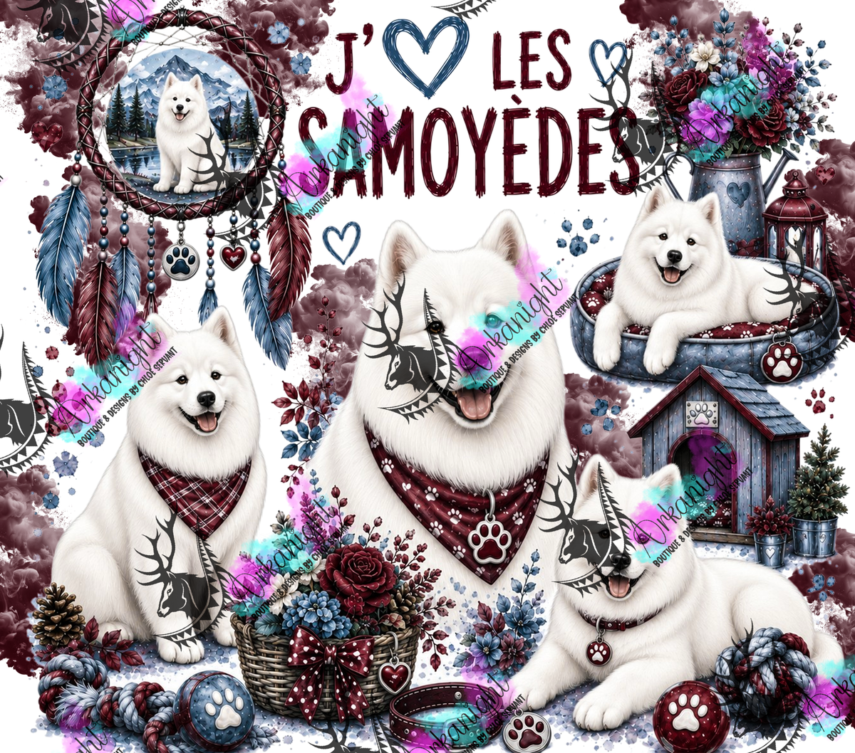 Numérique ♡Collection Boho 2026 ♡ Chiens ♡ Samoyèdes