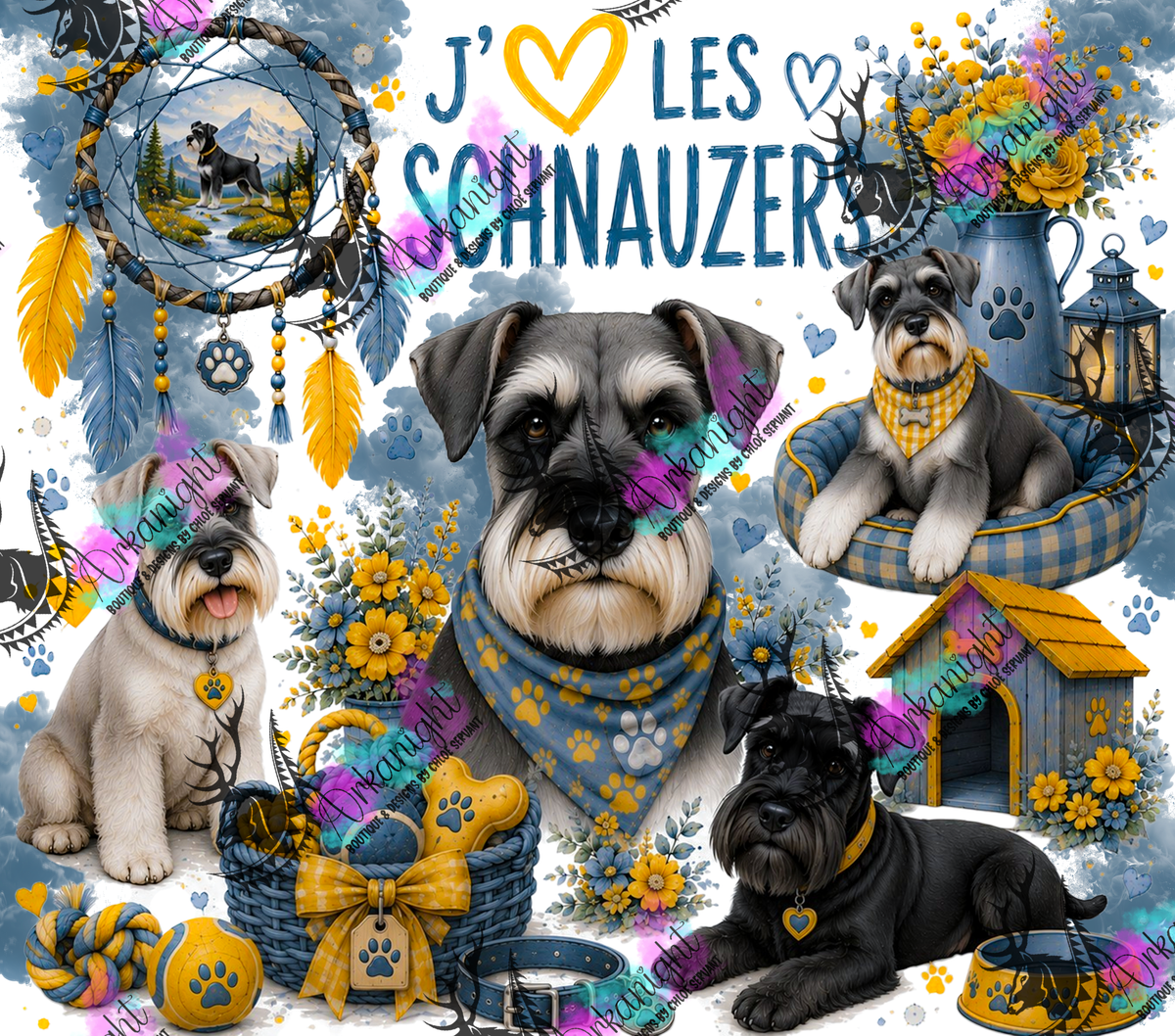 Numérique ♡Collection Boho 2026 ♡ Chiens ♡ Schnauzer