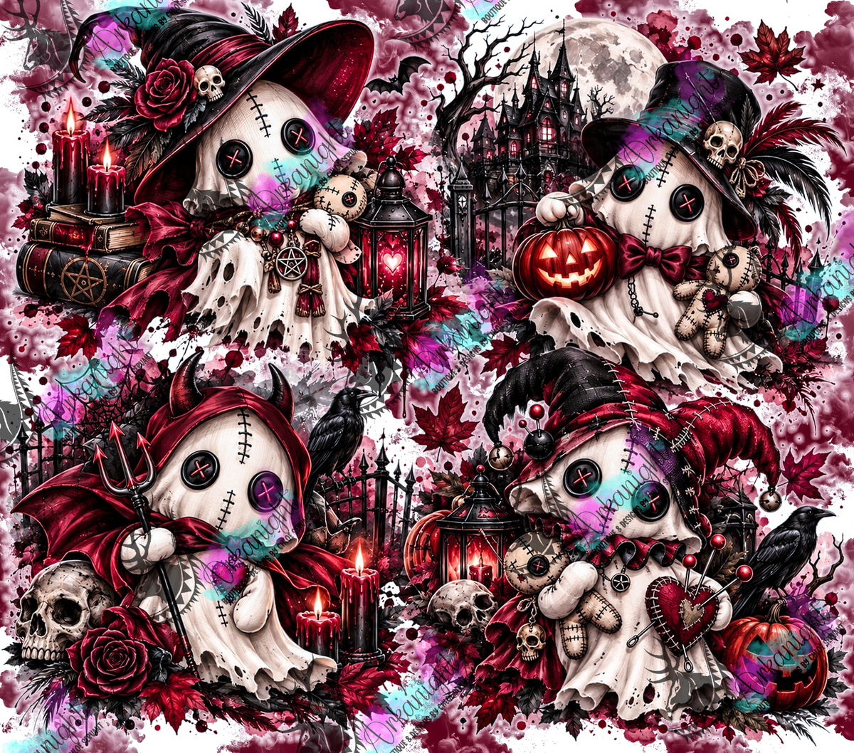 Numérique ♡Collection Halloween 2026 ♡ Fantôme Horrifique Bourgogne